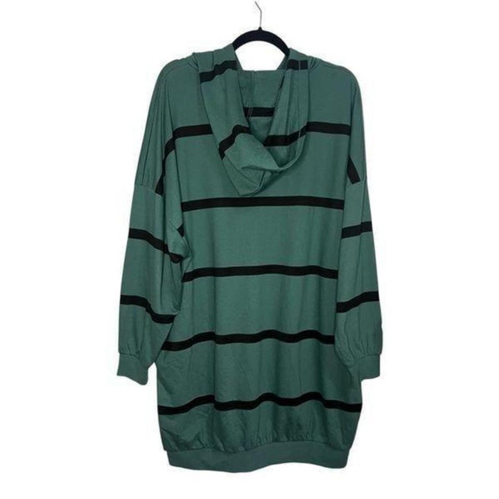 ASOS Design Women's 8 Oversized Mini Sweatshirt Hoodie Dress Striped - Picture 4 of 6